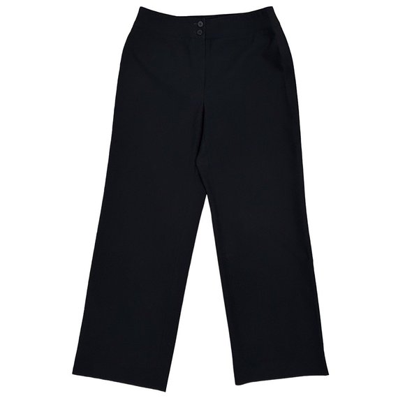 Armani Collezioni Wool Straight Leg Trouser Pants in Black Women’s - Picture 2 of 16